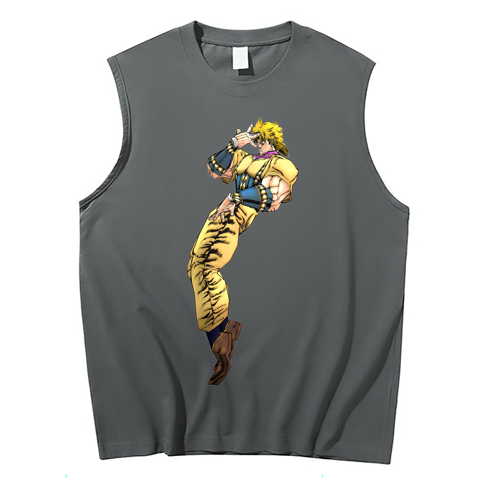 （画像用） ジョジョの奇妙な冒険 ディオ?ブランドー JoJo's Bizarre Adventure Dio Brando コットン100％タンクトップ（フロントプリント）